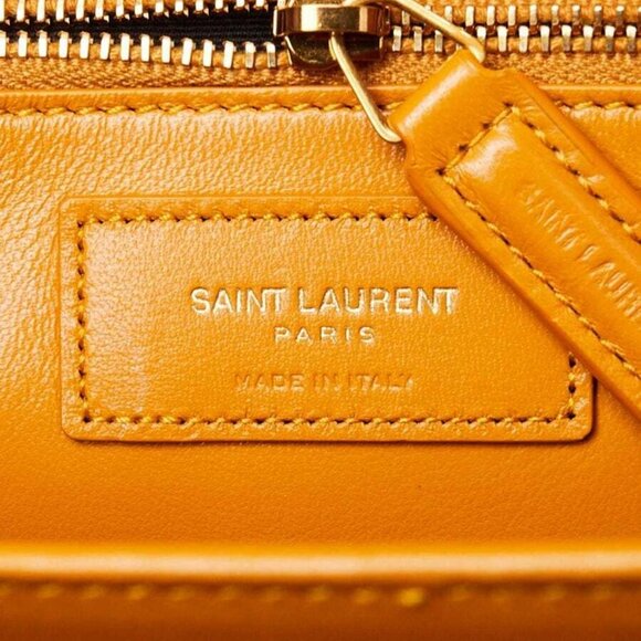 Yves Saint Laurent Yellow Leather Le Maillon Crossbody Bag - Picture 8 of 12